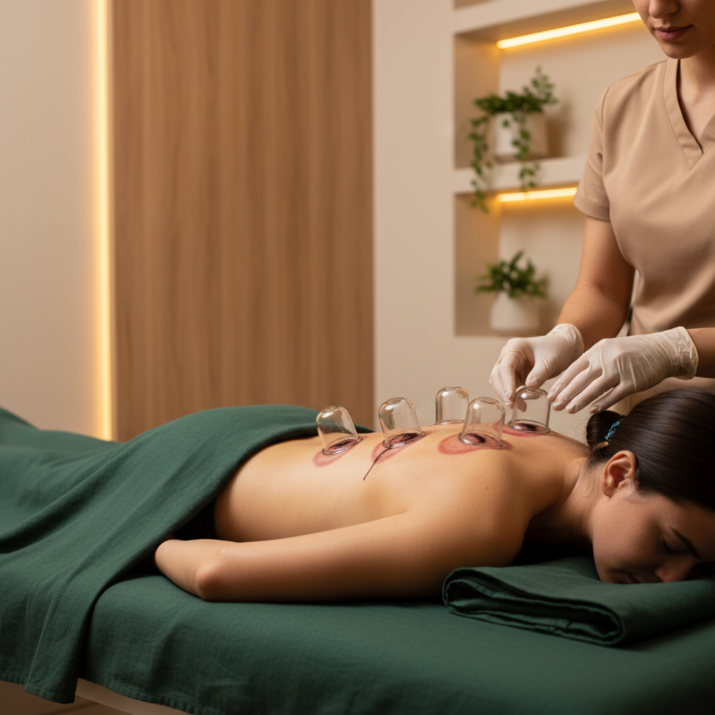 Wet cupping Hijama therapy session at The Remedy Hub