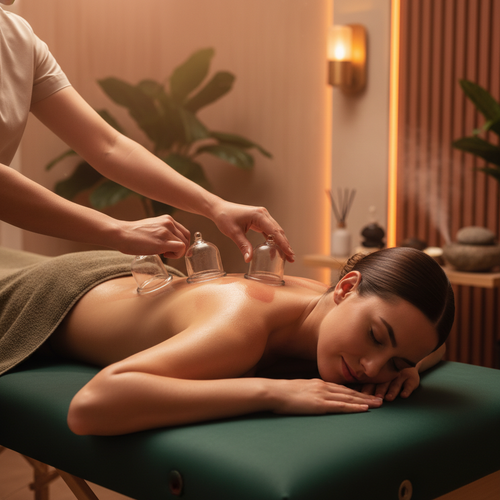 Sliding cupping massage therapy at The Remedy Hub